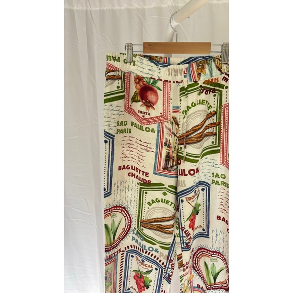 NWT Rachel‎ Zoe Paris Sao Paulo Baguette Print Wide Leg Pants Size M - Picture 4 of 10